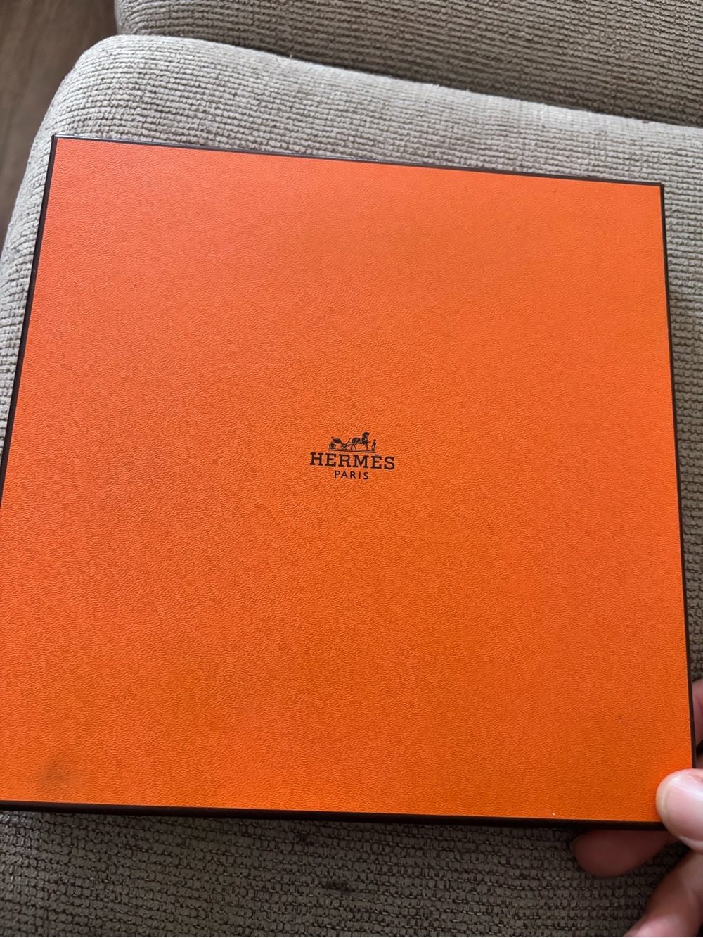 Hermès Orange Box with Black Logo